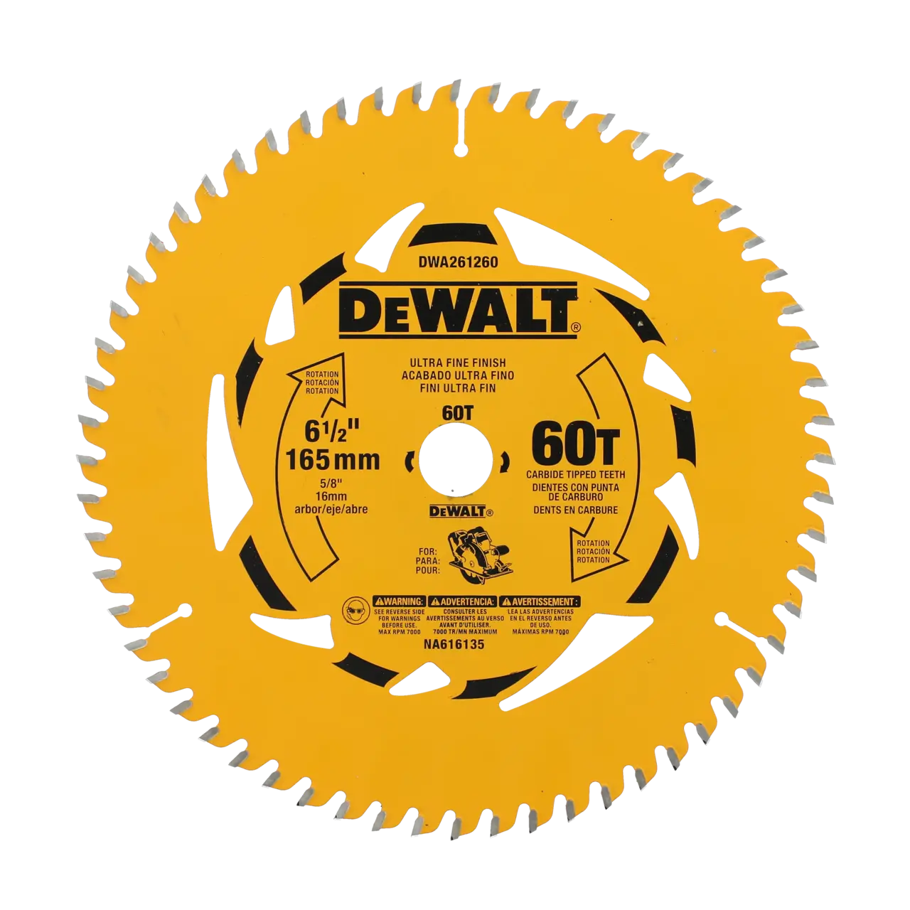 6-1/2" 60t Circular Saw Blade
