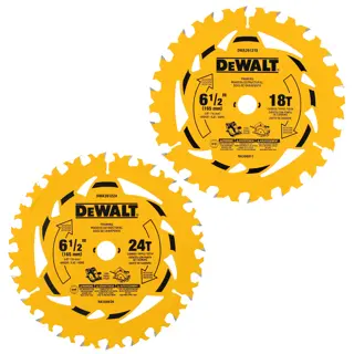 DWA2612CMB DEWALT 6-1/2“ 18T + 24T Combo Pack beauty image 1.