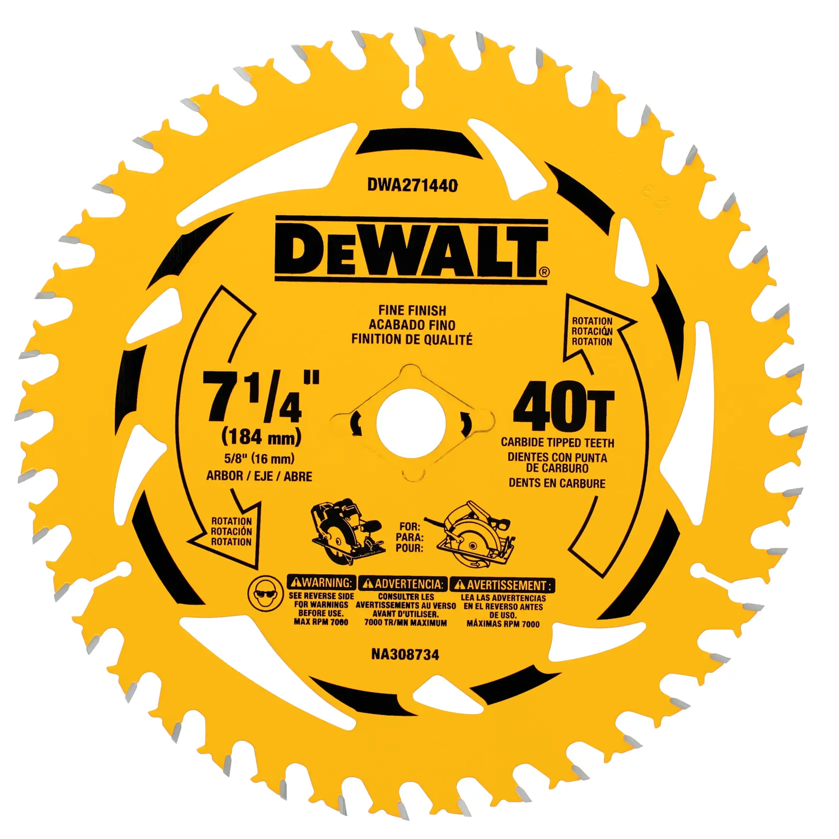 DEWALT® 7-1/4-in. 40T Circular Saw Blade (10-Pack)
