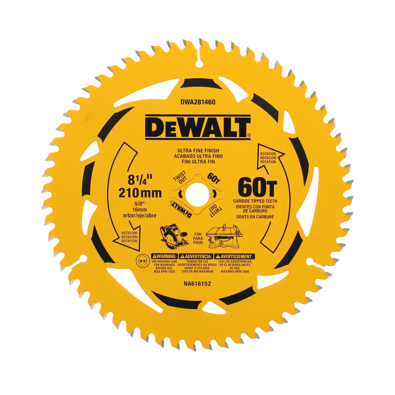 8-1/4" 60t Circular Saw Blade