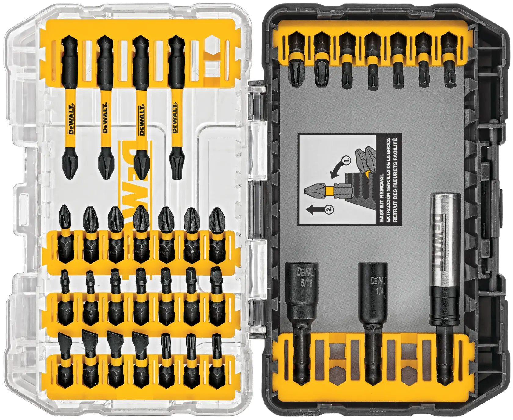 DEWALT® FlexTorq IMPACT READY Screwdriving Bit Sets With ToughCase+ System (35-Piece)