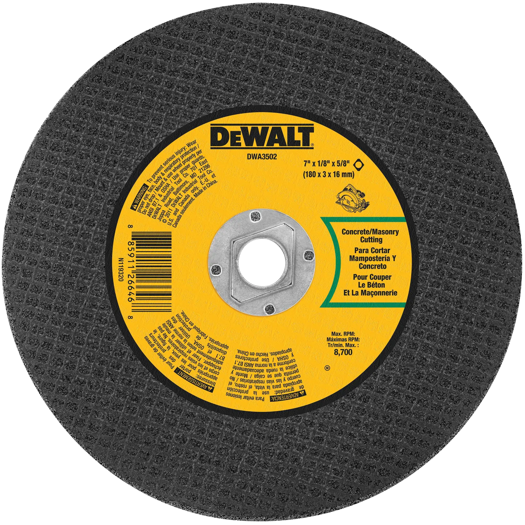 Abrasive sheet for masonry 7 inch by 1 eighths inch.