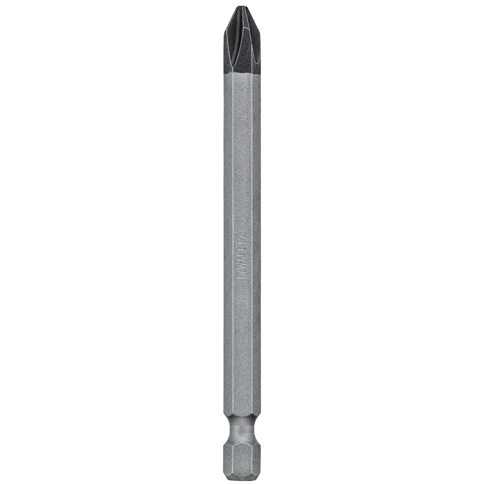 profile of tough grip screwdriving bit with black tip.