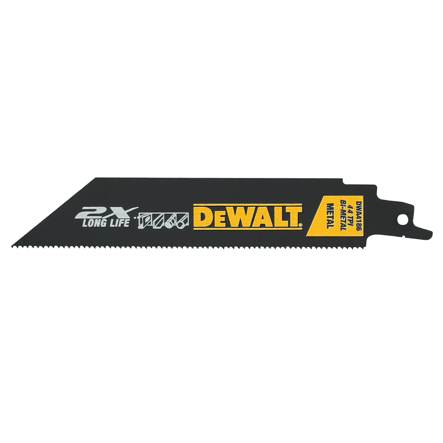 DEWALT® 6-in. 2X™ Premium Metal Reciprocating Cutting Blade (100-Pack)