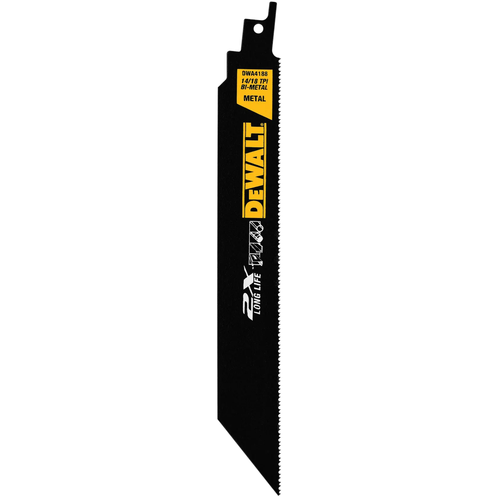 DEWALT® 8-in. 14/18T 2X™ Long Life Metal Cutting Reciprocating Blade (5 Pk)