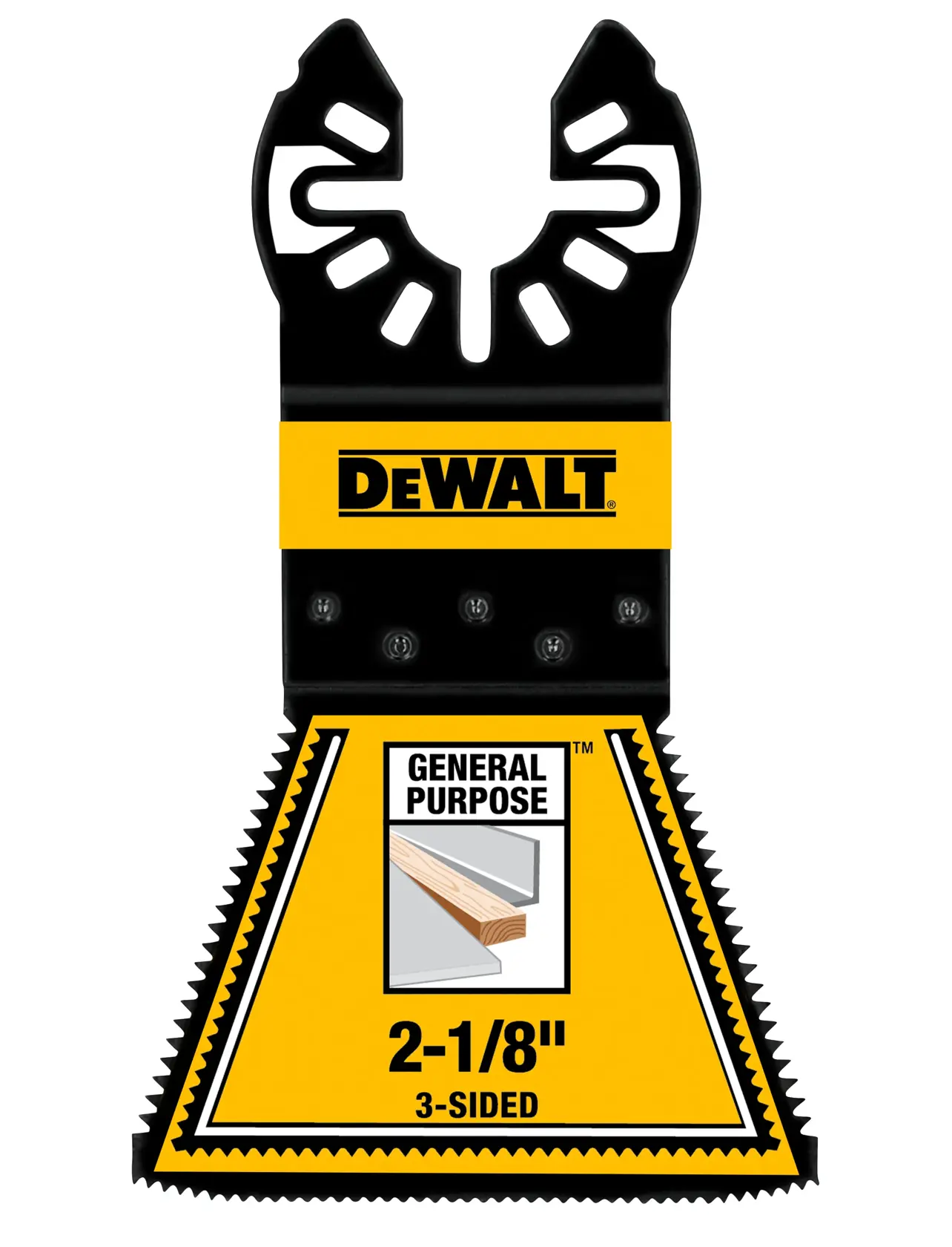 DEWALT 2 1/8“ 3-Sided Blade front view.
