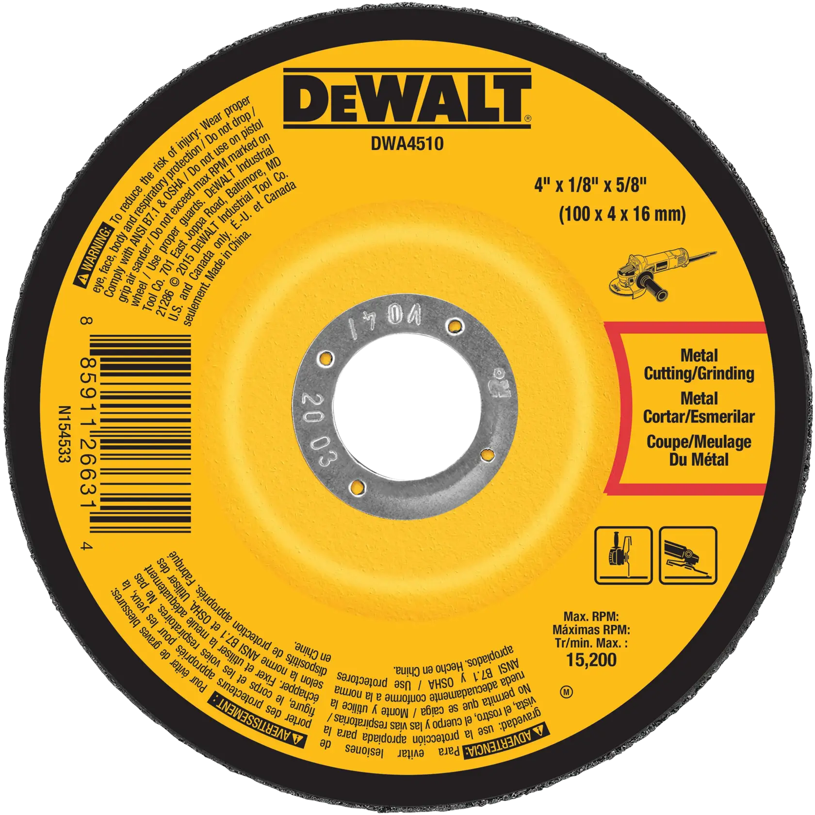 profile of Metal Grinding Wheels Type 27.