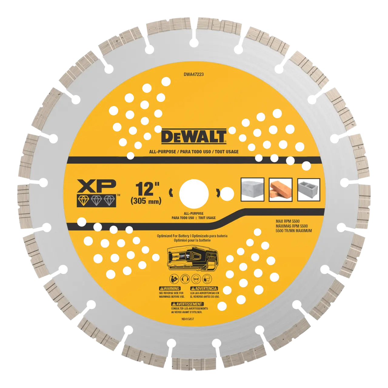 POWERSHIFT 12 in. XP Segmented Diamond Blade