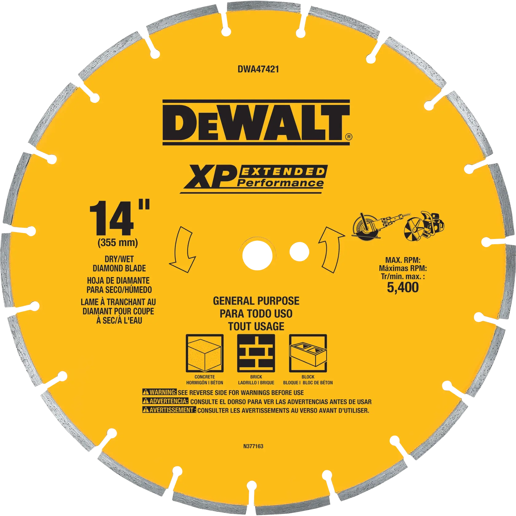 14 IN SEGMENTED RIM GP BLADE