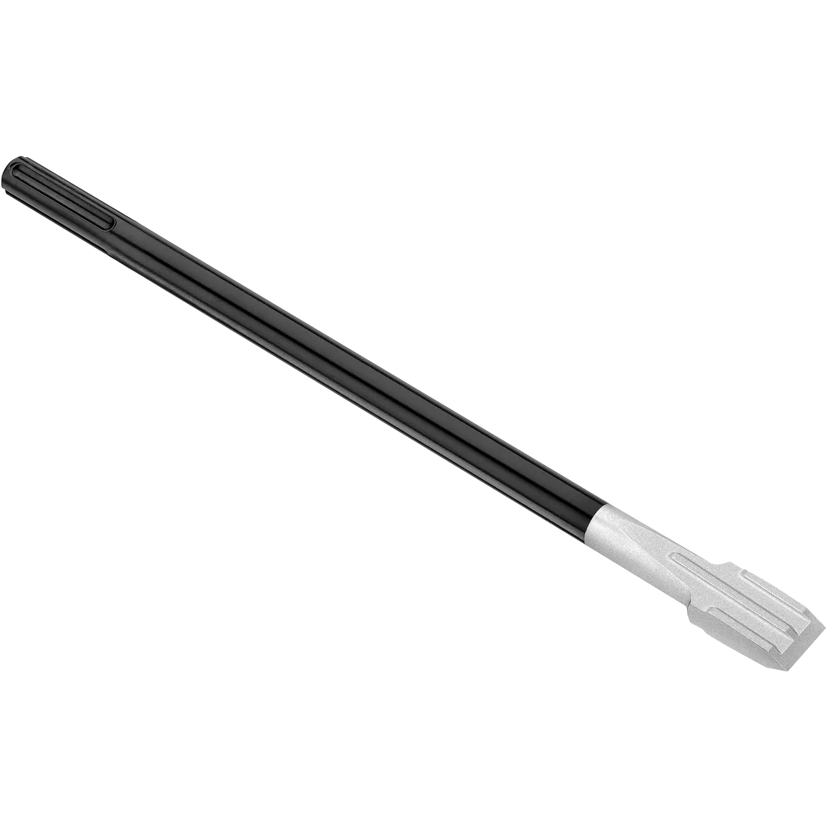Profile of 1 into 12 inch High Impact Steel SDS Max Cold Chisel.