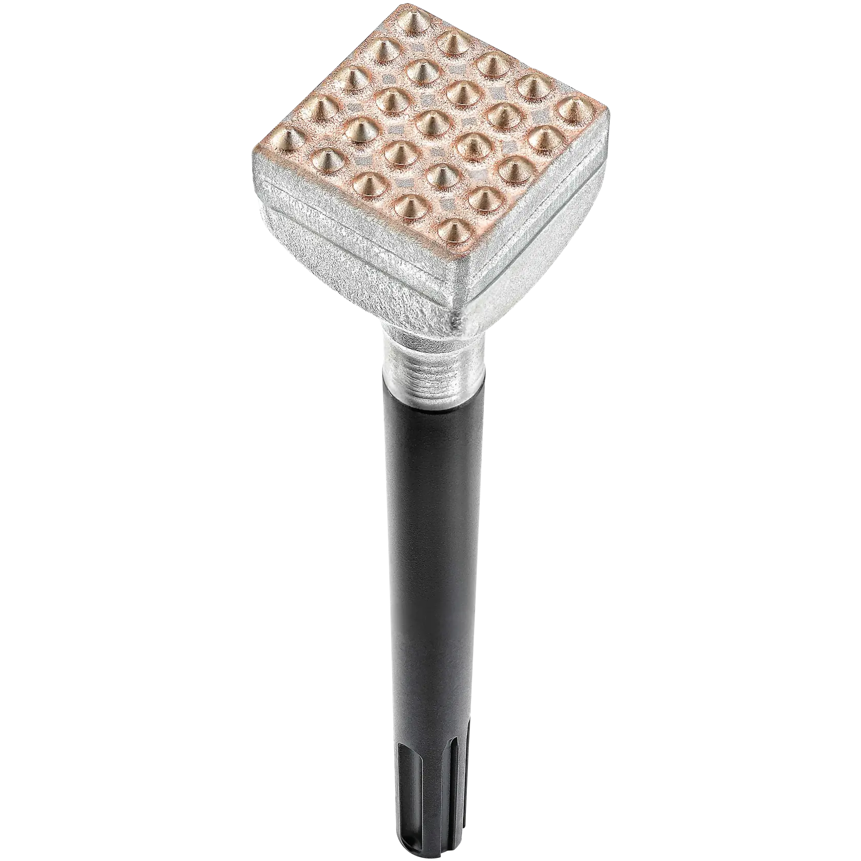 Close up of carbide brushing tool.