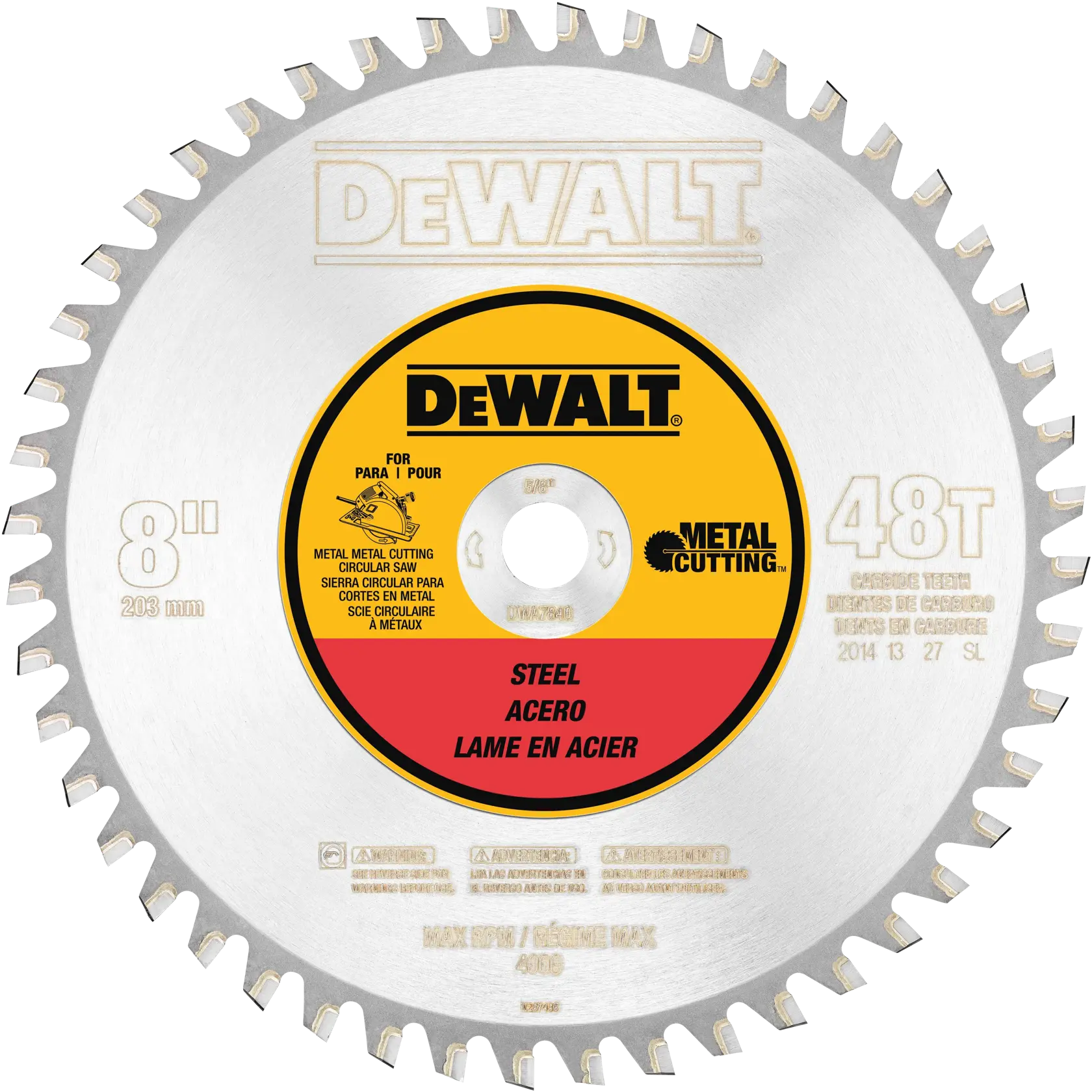 DEWALT® 8-in. 40T Ferrous Metal Cutting Saw Blade