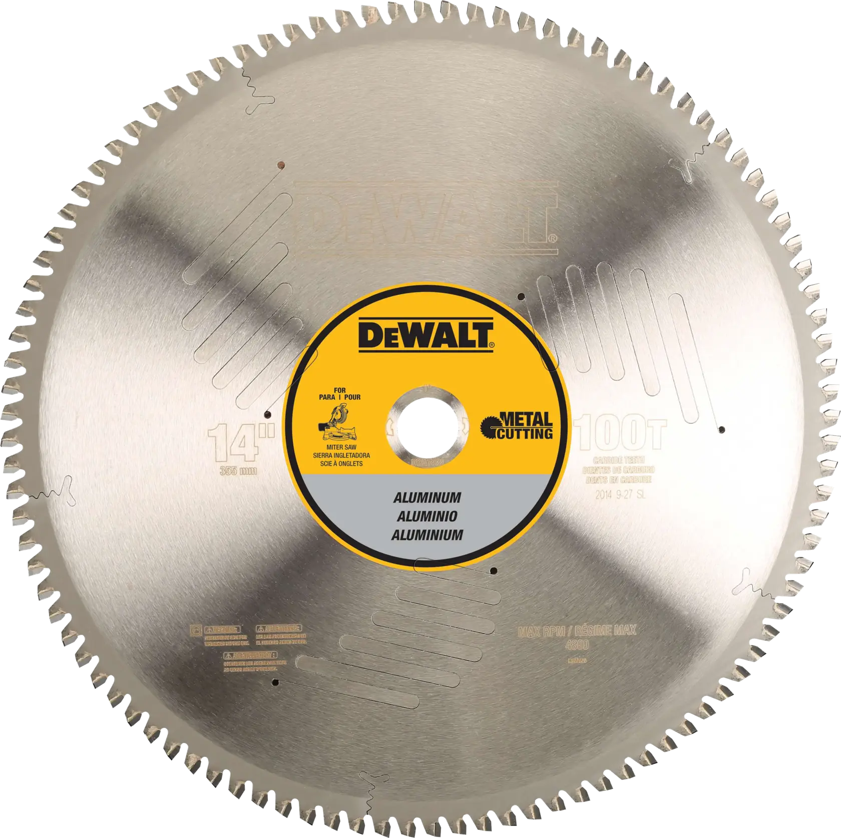 Profile of 14 inch 100 T Aluminum Cutting Saw Blade.