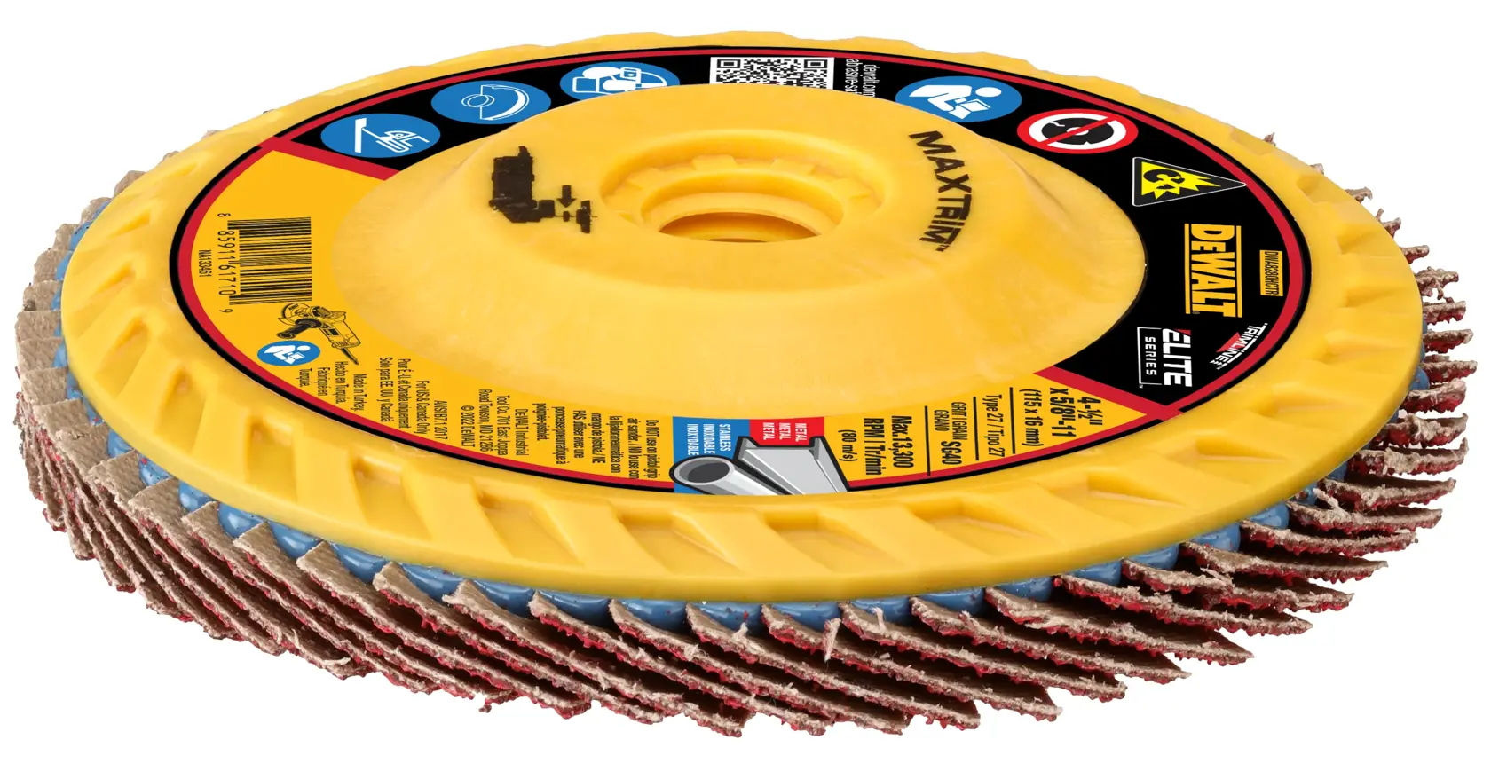 DEWALT® 4-1/2 X 5/8-11 40G T27 Elite Ceramic Trim Flap thumbnail 3