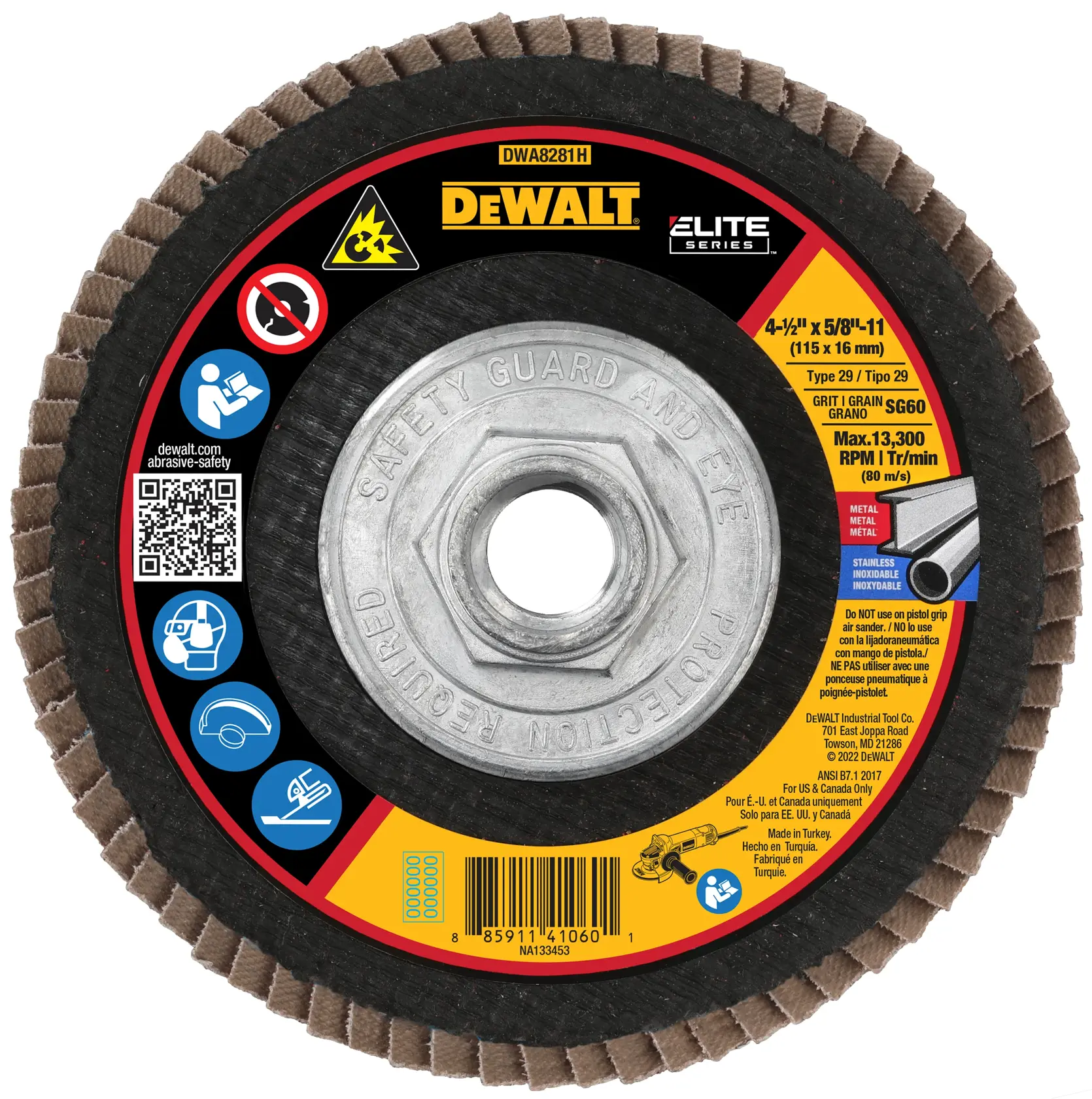 DEWALT® 4-1/2X5/8-11IN SG60 T29 CERFLAP DIS
