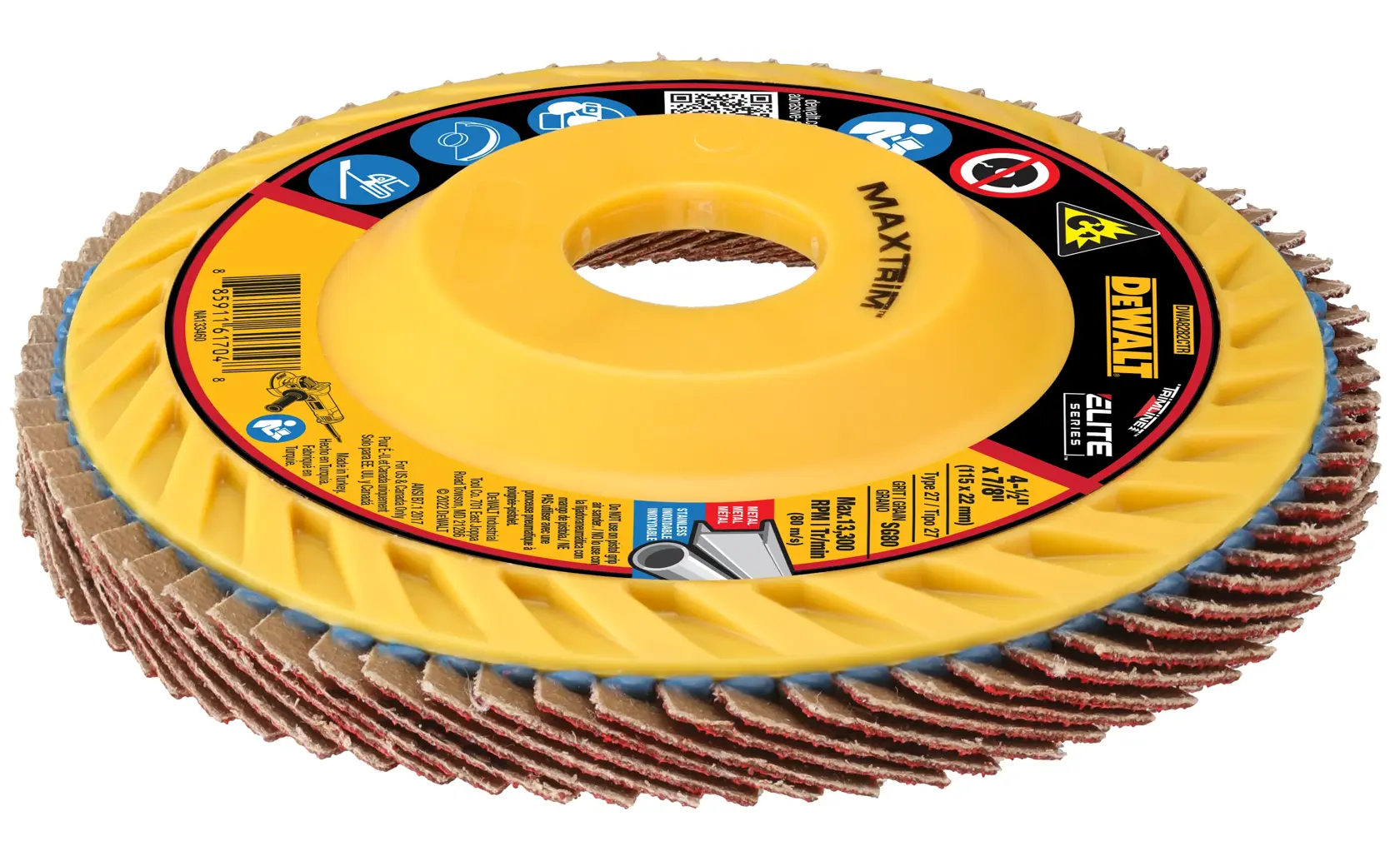 DEWALT® 4-1/2 X 7/8 80G T27 Elite Ceramic Trim Flap thumbnail 3