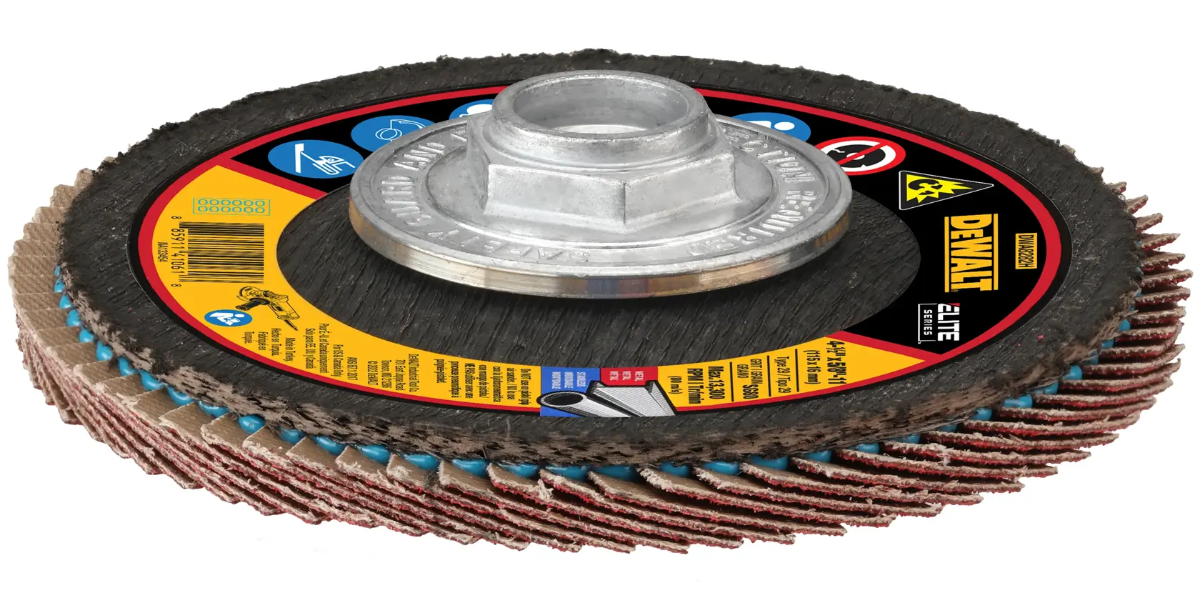 DEWALT® 4-1/2-in. x 7/8-in. 40G T29 ELITE CER FLAP DISC thumbnail 3