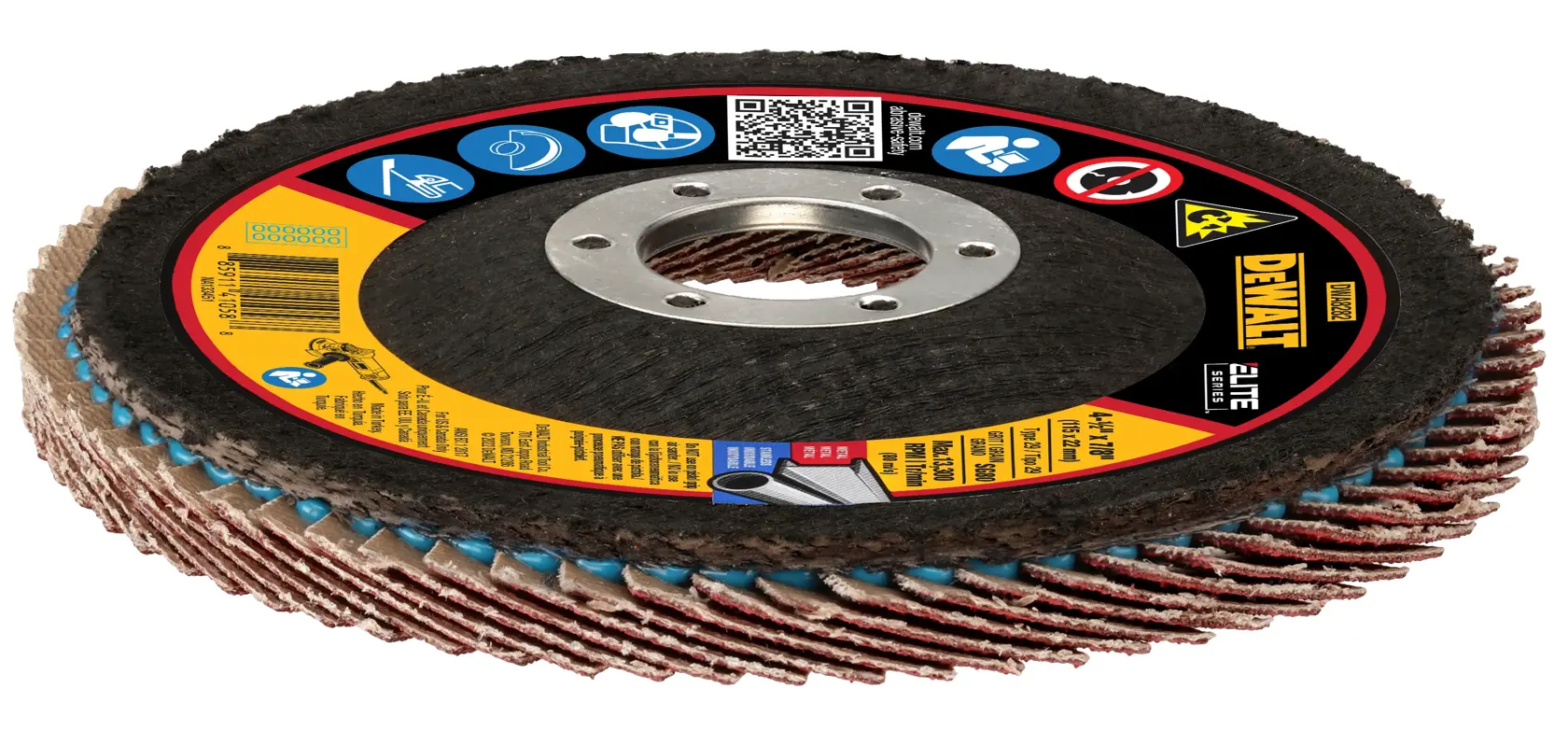 DEWALT® 4-1/2-in. x 7/8-in. 80g T29 ELITE Ceramic Flap Disc thumbnail 3