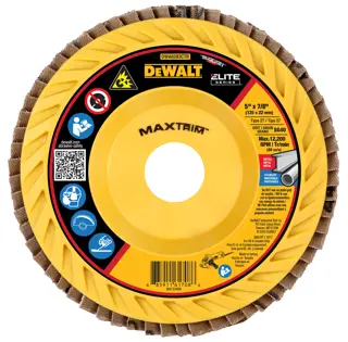 Profile of 5 inch XP Ceramic MAXTRIM Trimmable Flap Disc.