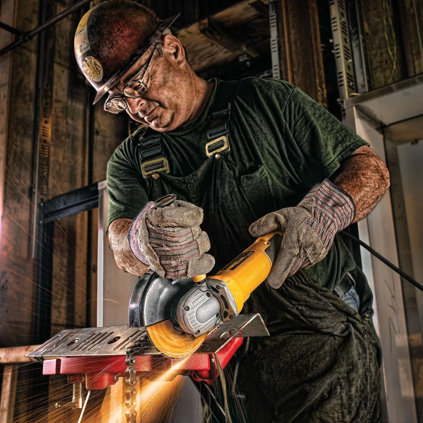 HP metal cutting wheel type 1 being used by a person.