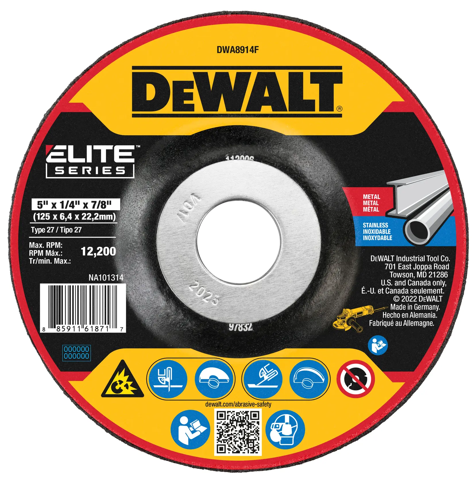 Profile of  XP ceramic fast grind wheel.