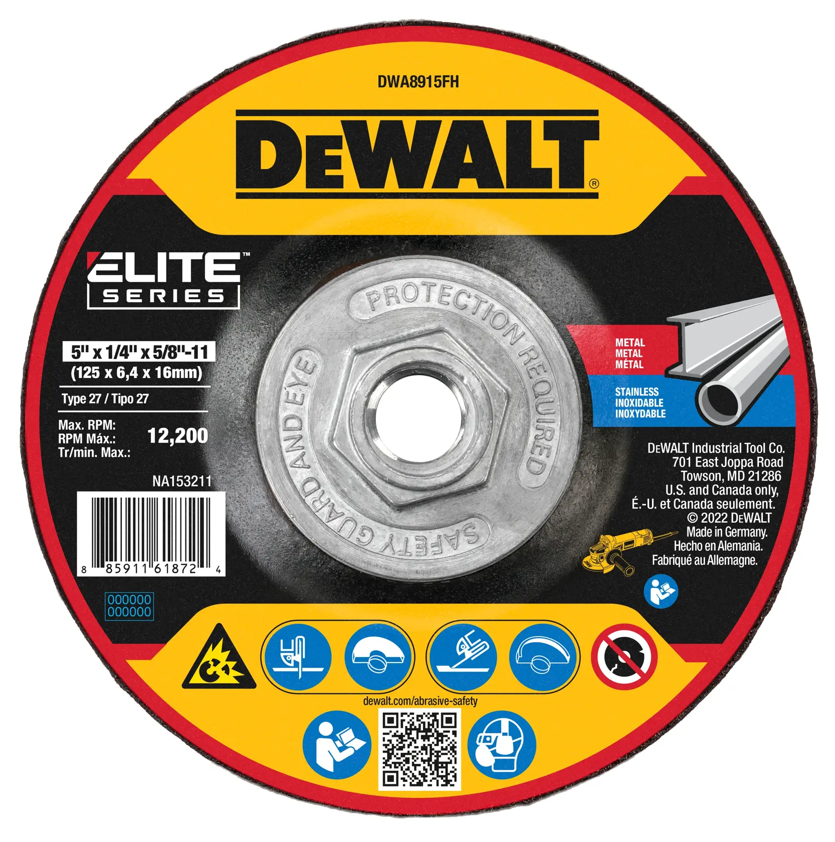DEWALT ELITE SERIES™ Grinding Wheels