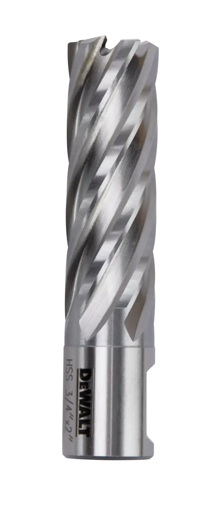Profile of 3 quarter by 2 inch high speed steel annular cutter.