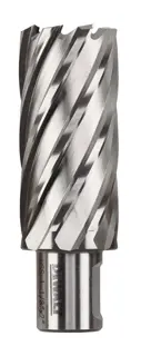 Profile of 1 and 1 eighth by 2 inch high speed steel annular cutter.