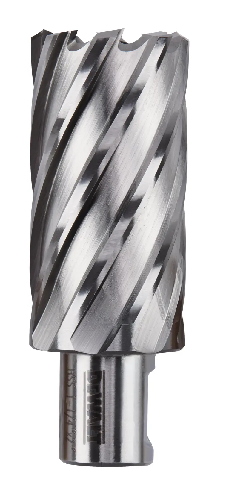 Profile of 1 and quarter by 2 inch high speed steel annular cutter.