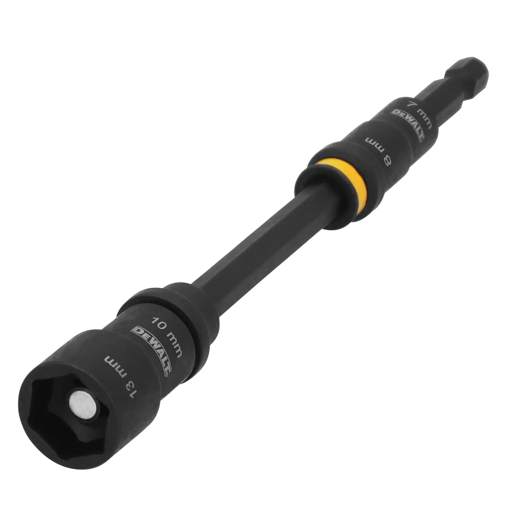 Left Angle DeWalt DWADENDEXT-2mm 2: 6“ Double Ended Nut Driver METRIC 7mm+8mm & 10mm+13mm