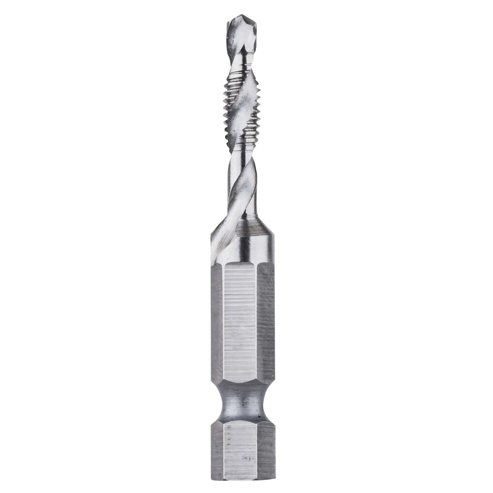 Profile of impact ready tap and drill bit.