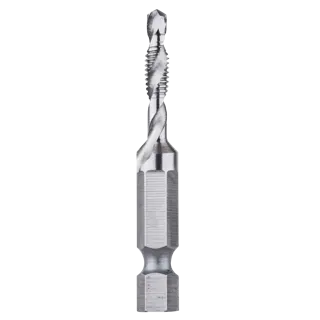 Profile of impact ready tap and drill bit.