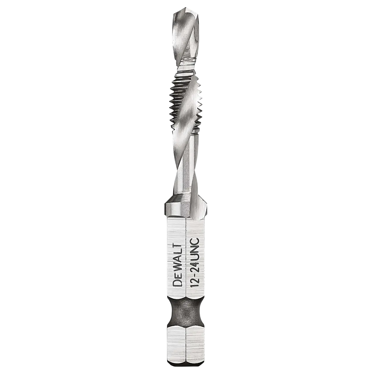 Impact ready 12-24 unc drill tap, 1/4-in. Capacity