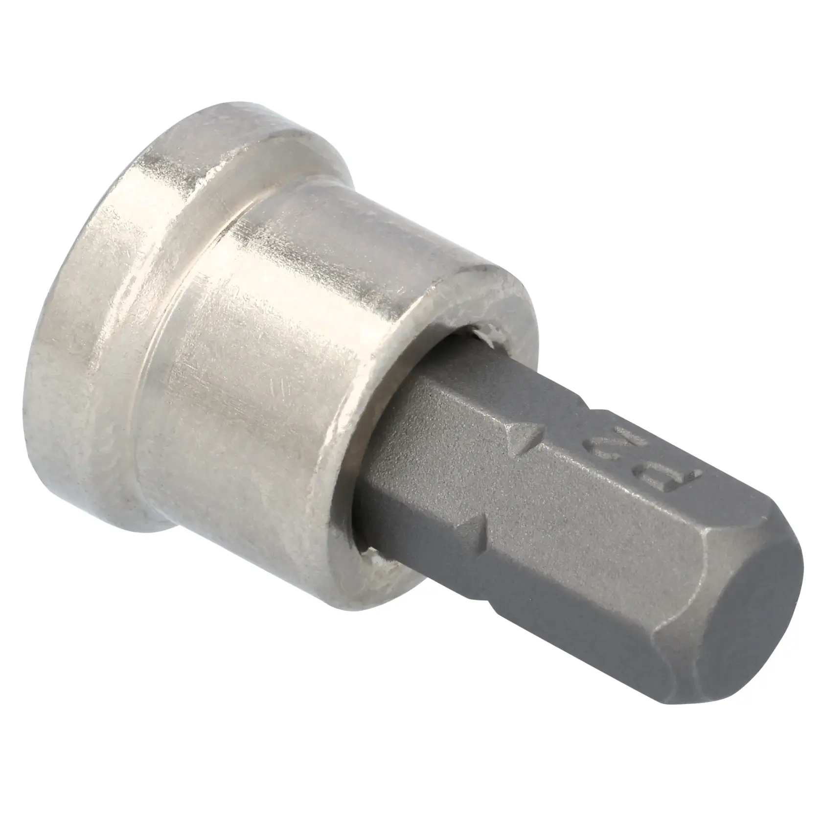 Close-up image of a DEWALT DWAF1PH2D-4H screwdriver bit with a metallic hexagonal shaft and a socket head.