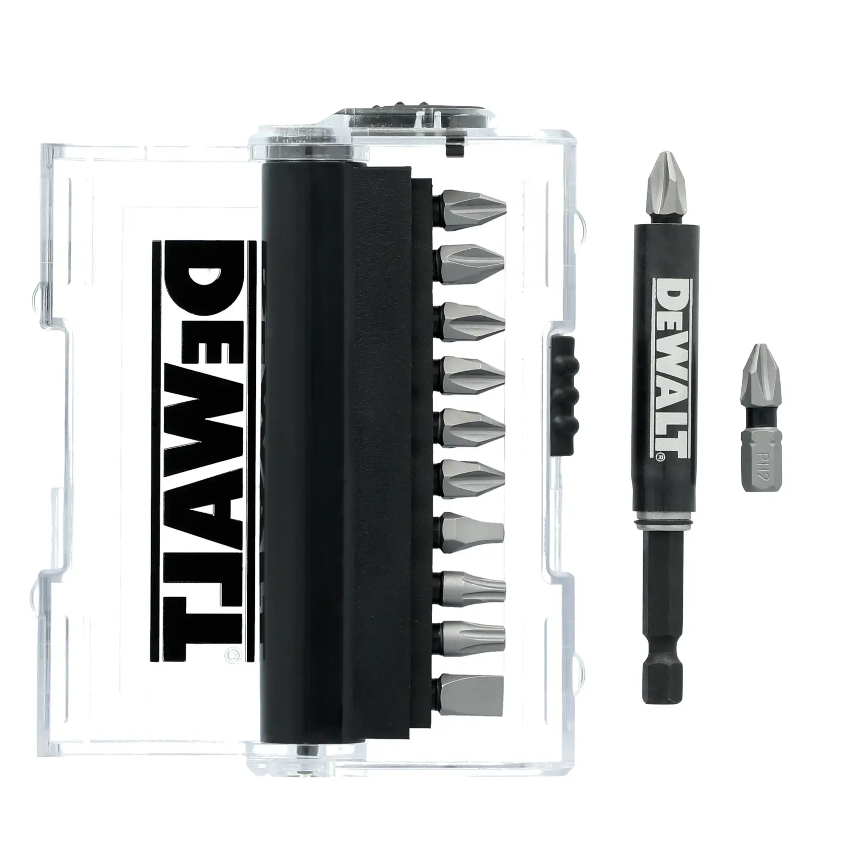 13 PC DRIVE GUIDE SET open view with bit outside