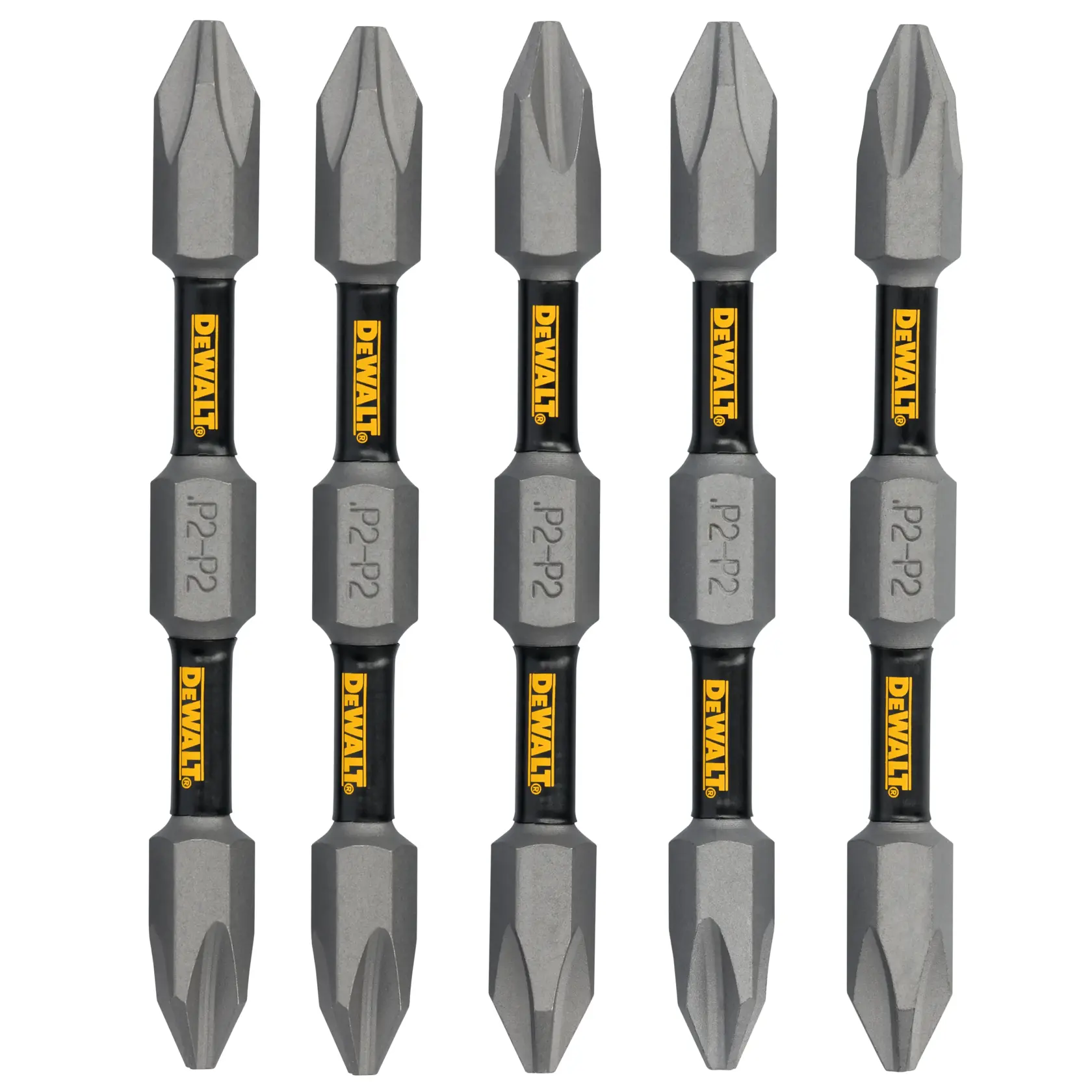 DEWALT® TOUGHGRIP™ 2.75IN PHILLIPS #2 DOUBLE ENDED BITS 5PK