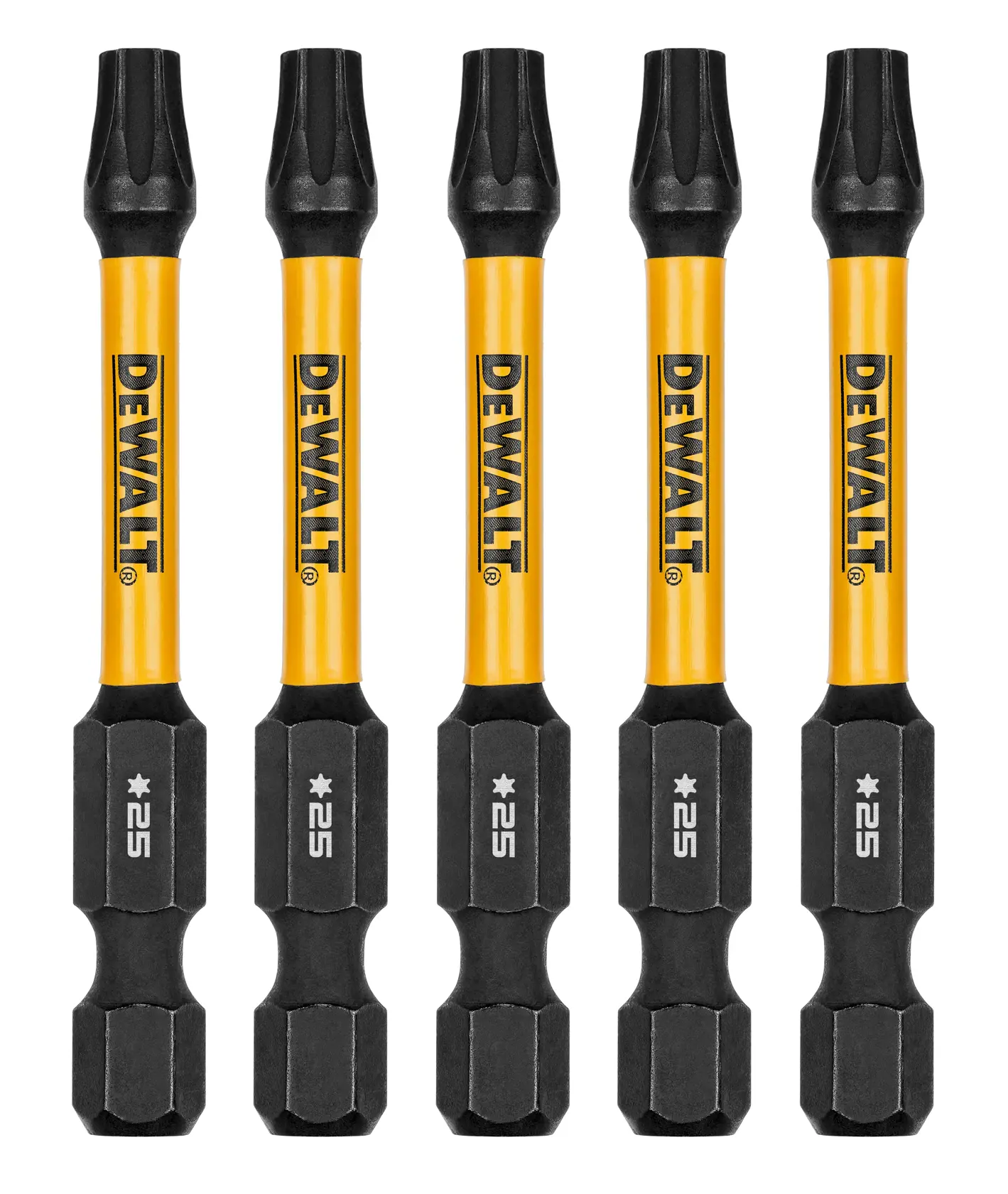 DEWALT FLEXTORQ BIT SET OF 5 front facing