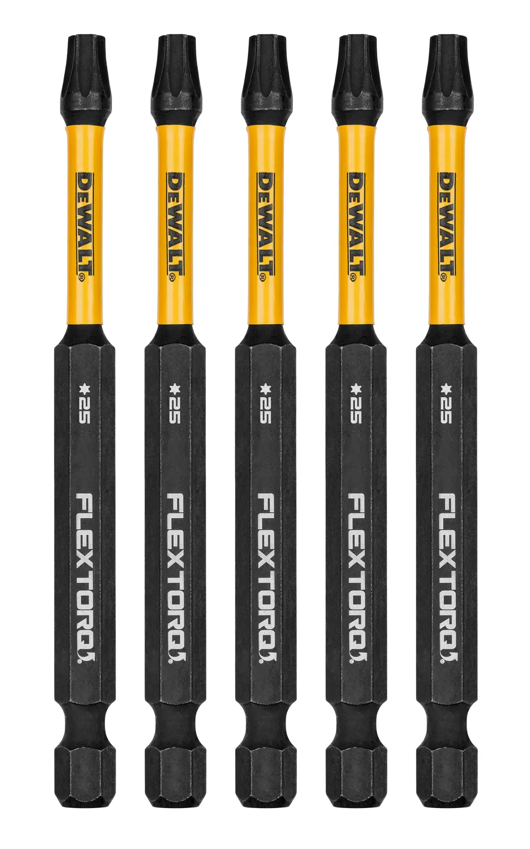 DEWALT FLEXTORQ BIT SET OF 5 front facing