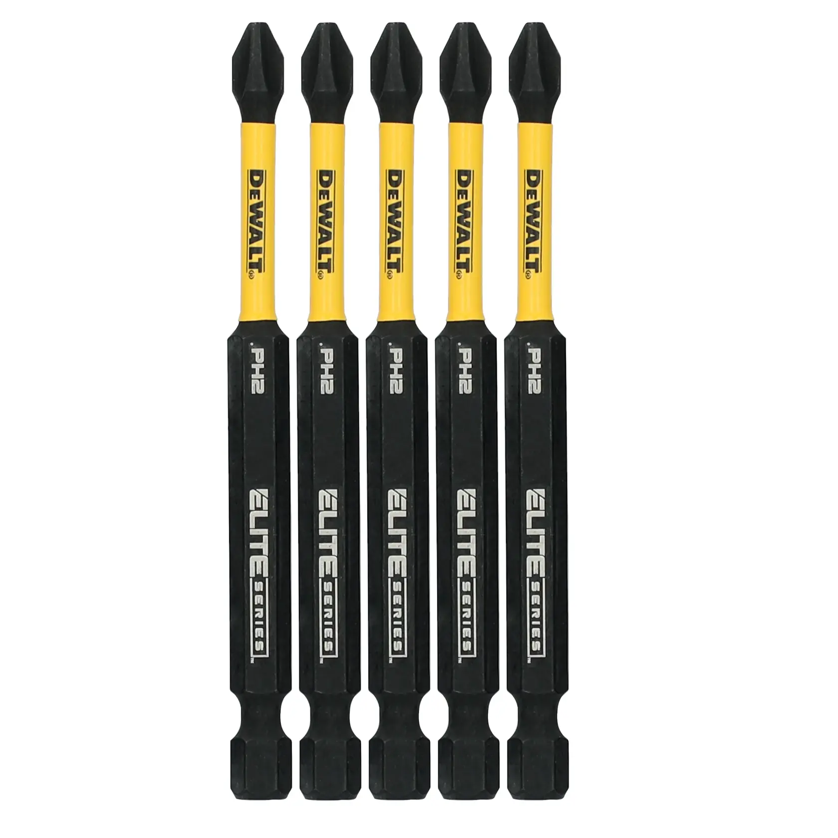 DEWALT® ELITE SERIES 3-1/2-in. Bits For PH2 (5 Pk)