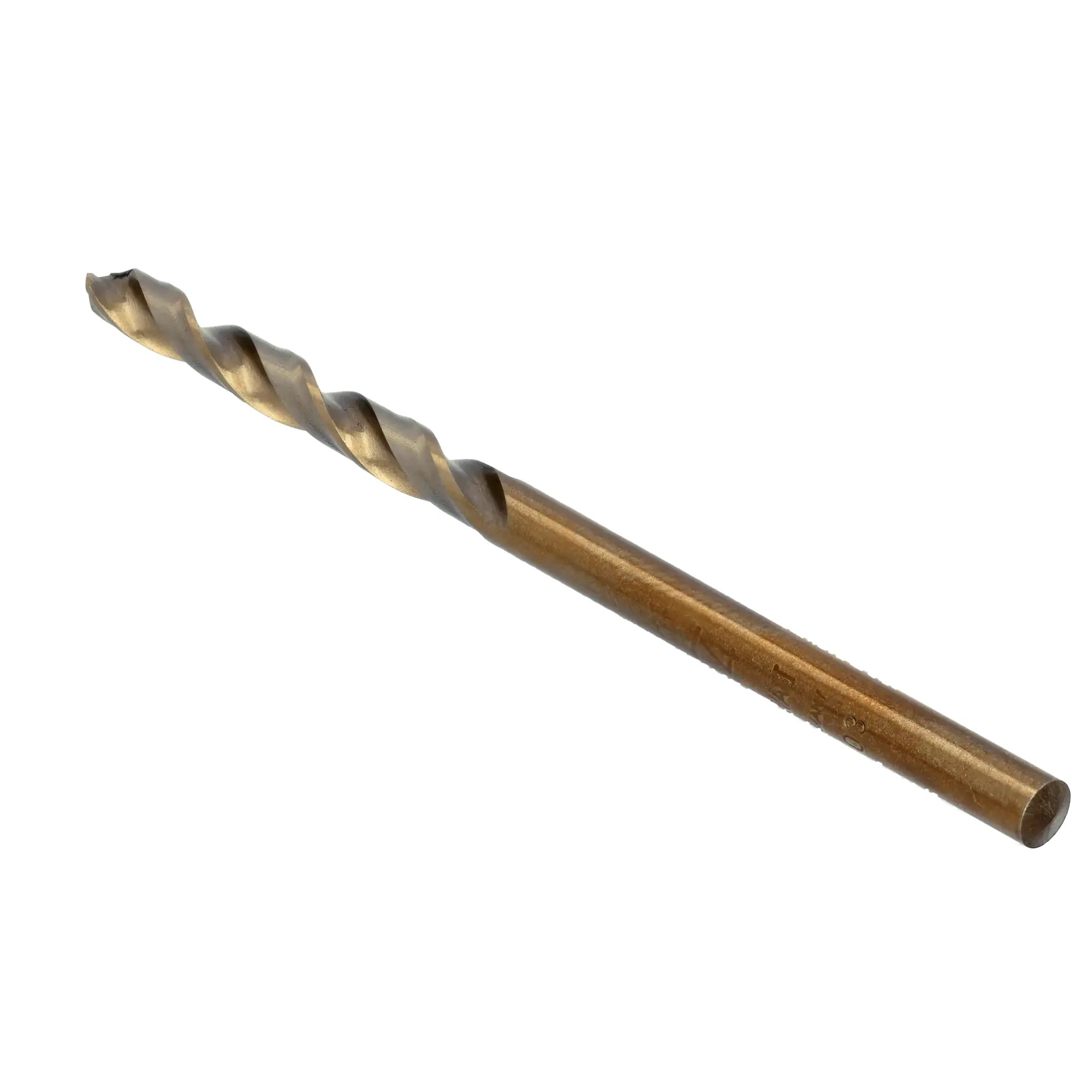 A single metal drill bit with a spiral flute design, shown against a white background.