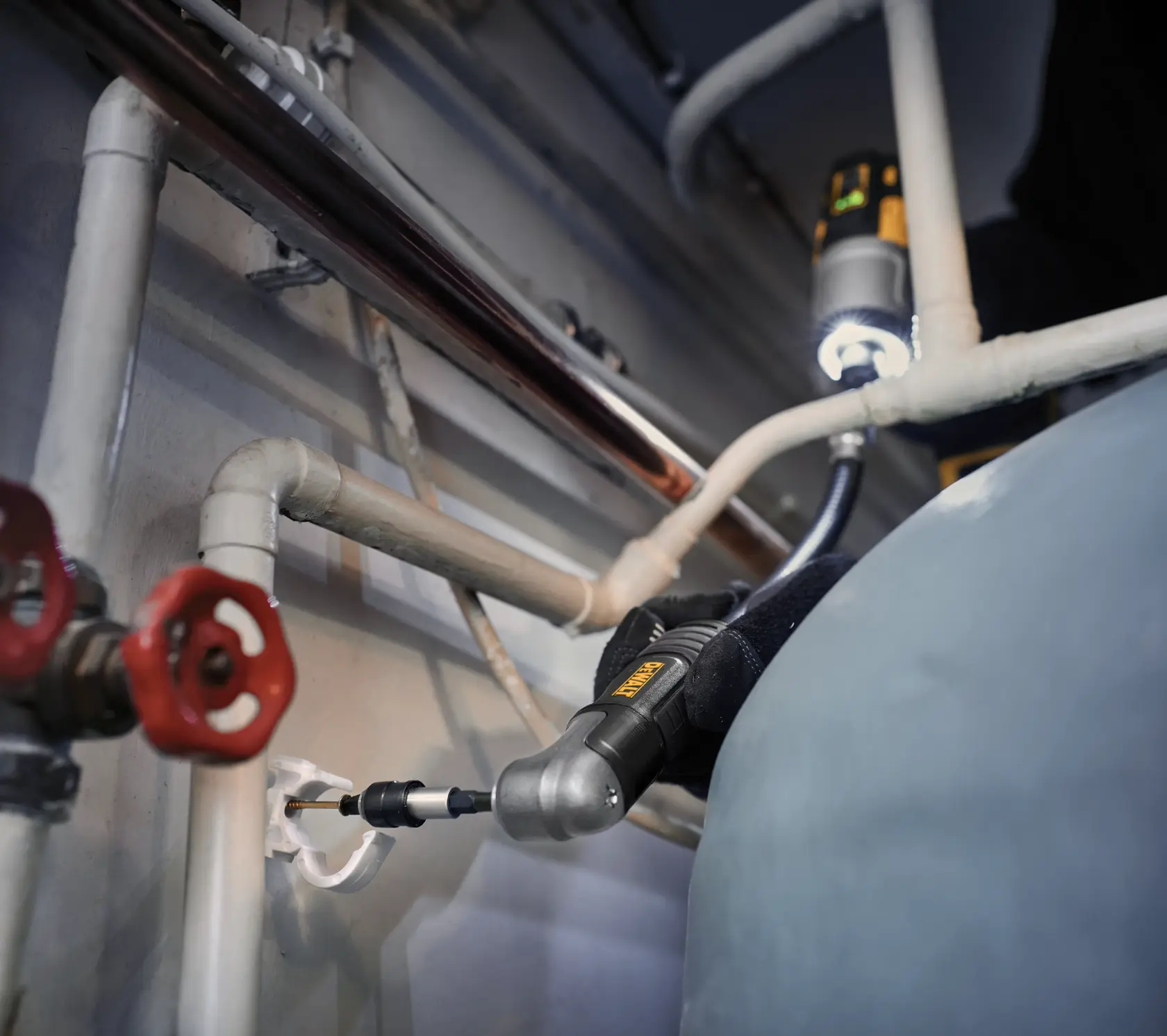 DEWALT® FLEXTORQ Right Angle Drill Adaptor, FLEXTORQ, 4-In-1 System, Compact, Straight Flexible Shaft, 12-in.