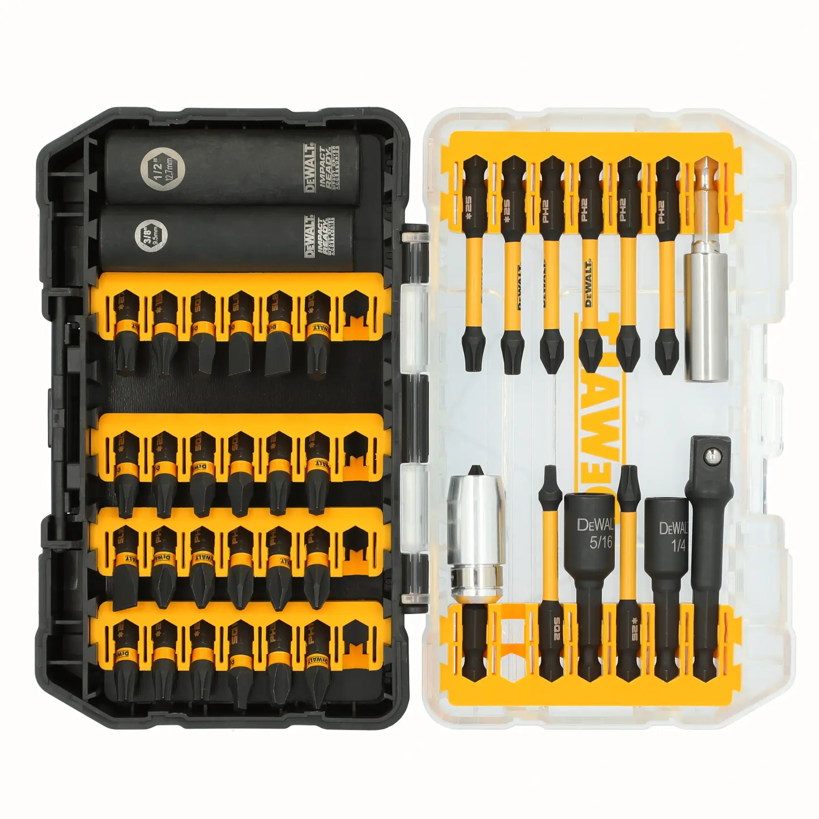 DEWALT DWANGFT40SET 40pc FLEXTORQ Set (with Sockets) front view.