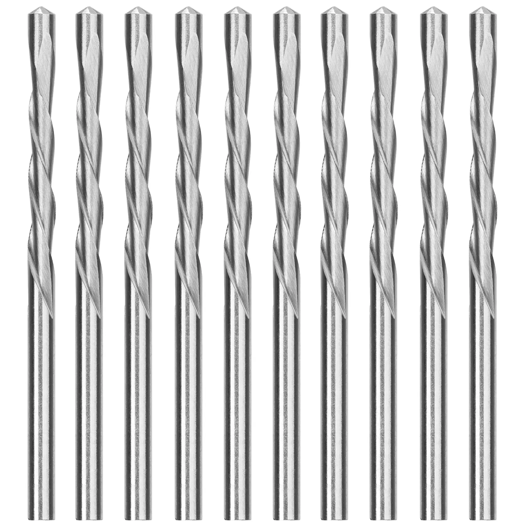 Profile of  10 piece PILOT POINT tip cut out bits.