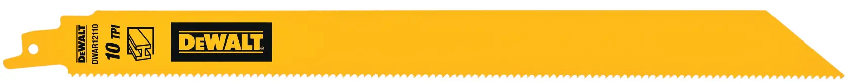 DEWALT® 12-in. 10 TPI Heavy Metal Bi-Metal Reciprocating Saw Blades (5 Pack)