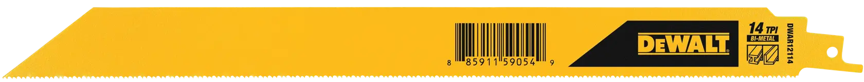 DEWALT® 12-in. 14 TPI Heavy Metal Bi-Metal Reciprocating Saw Blades (25 Pack)