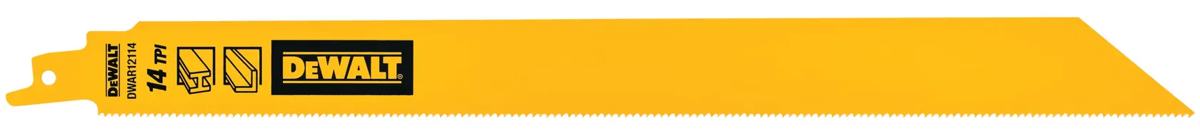 DEWALT® 12-in. 14 TPI 1-in. Reciprocating Saw Blade (5 Pk) thumbnail 2