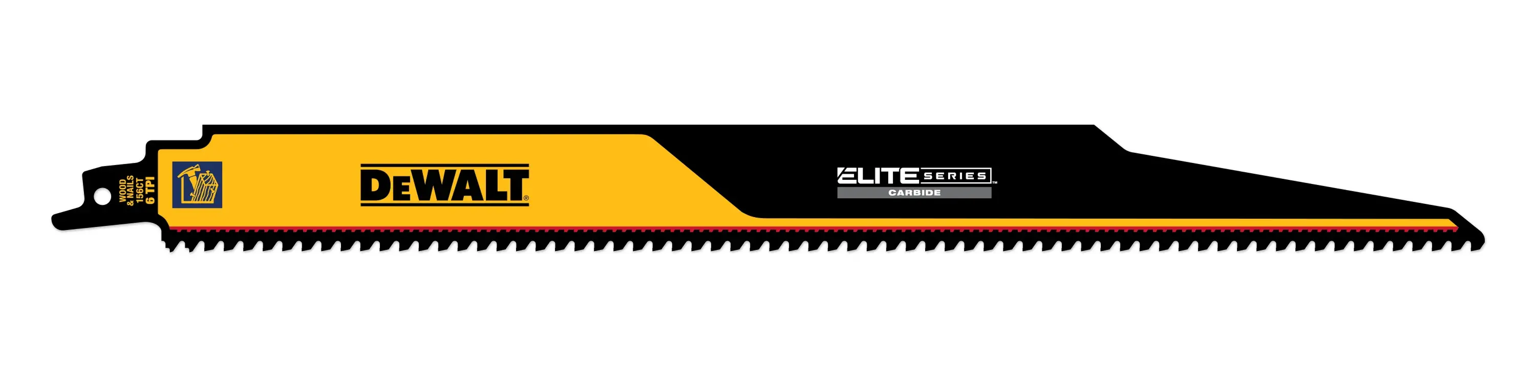 Front view of ELITE SERIES 12 in. 6 TPI Carbide-Tipped Reciprocating Blade