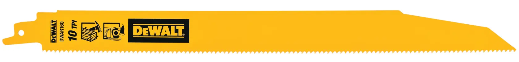 DEWALT® 12-in 10 TPI Demolition Bi-Metal Reciprocating Saw Blades (5 Pack)