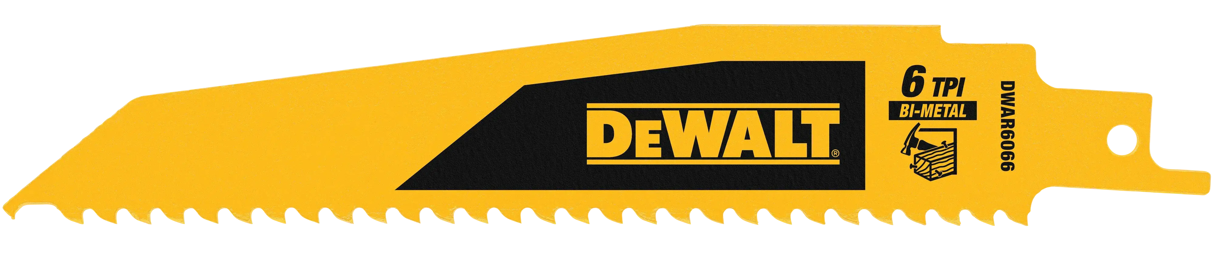 DEWALT® 6-in. 6 TPI Metal Cutting Bi-Metal Reciprocating Saw Blades (25 Pack)