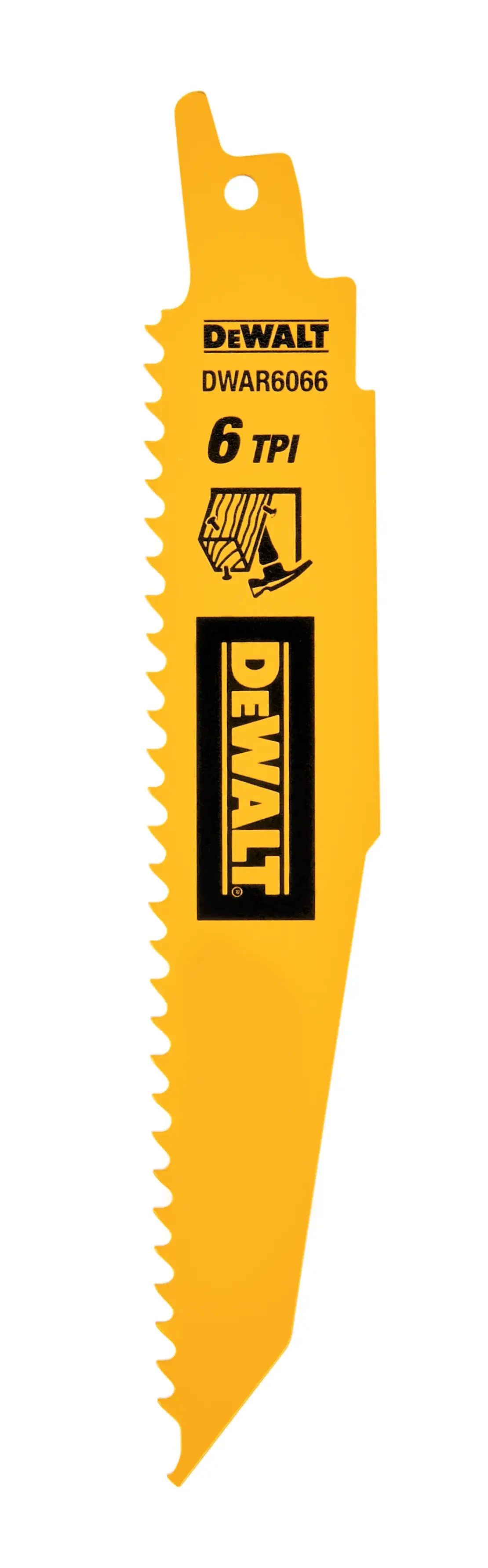 Over head view of demolition bi metal reciprocating saw blades.